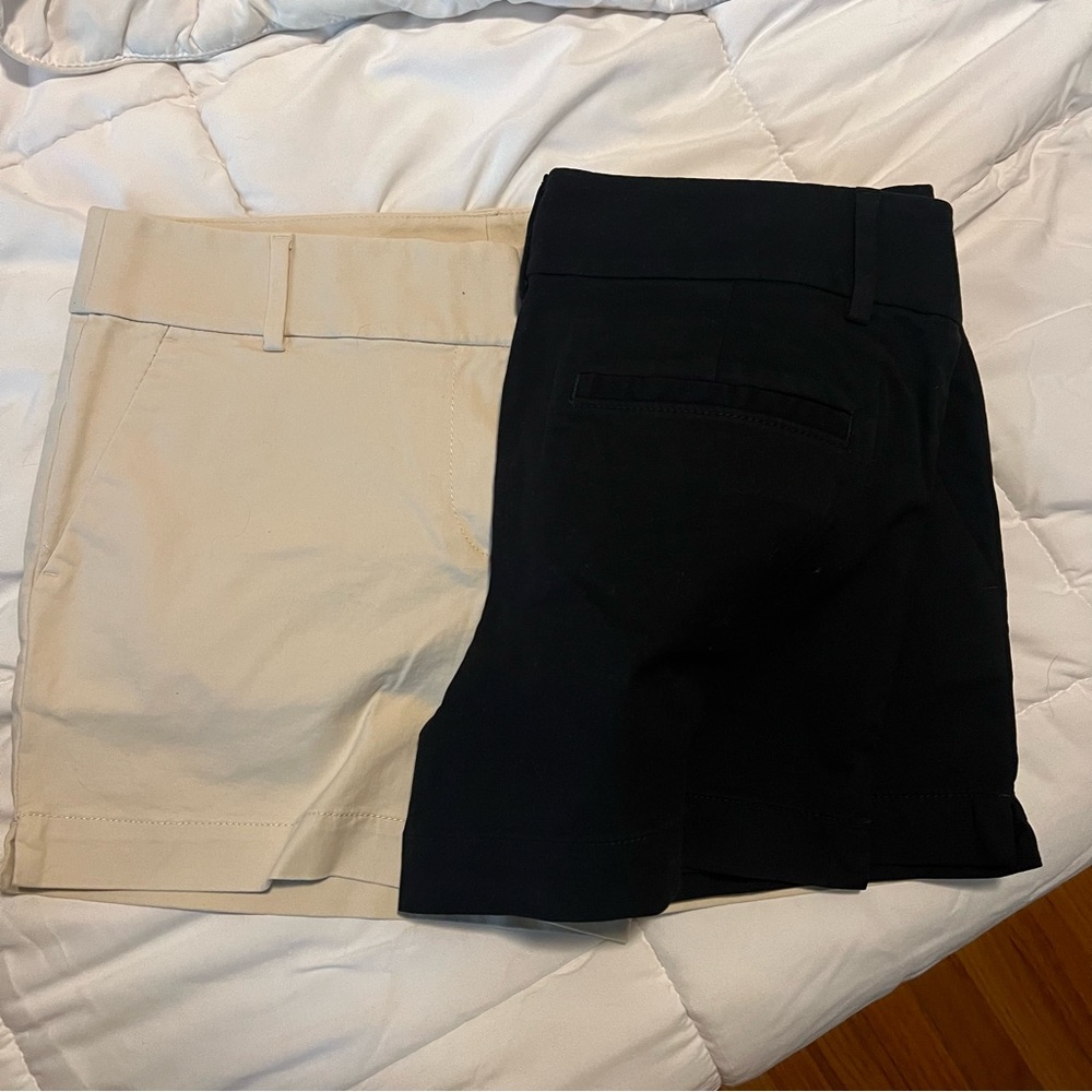 NWT 2 pairs of The Rivera Short - size 6 - Black & Khaki